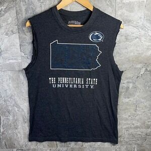 Penn State University black sleeveless shirt Men's Medium PennState NittanyLions
